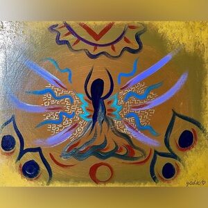 Handmade Painting Ayahuasca Dancing Handmade New